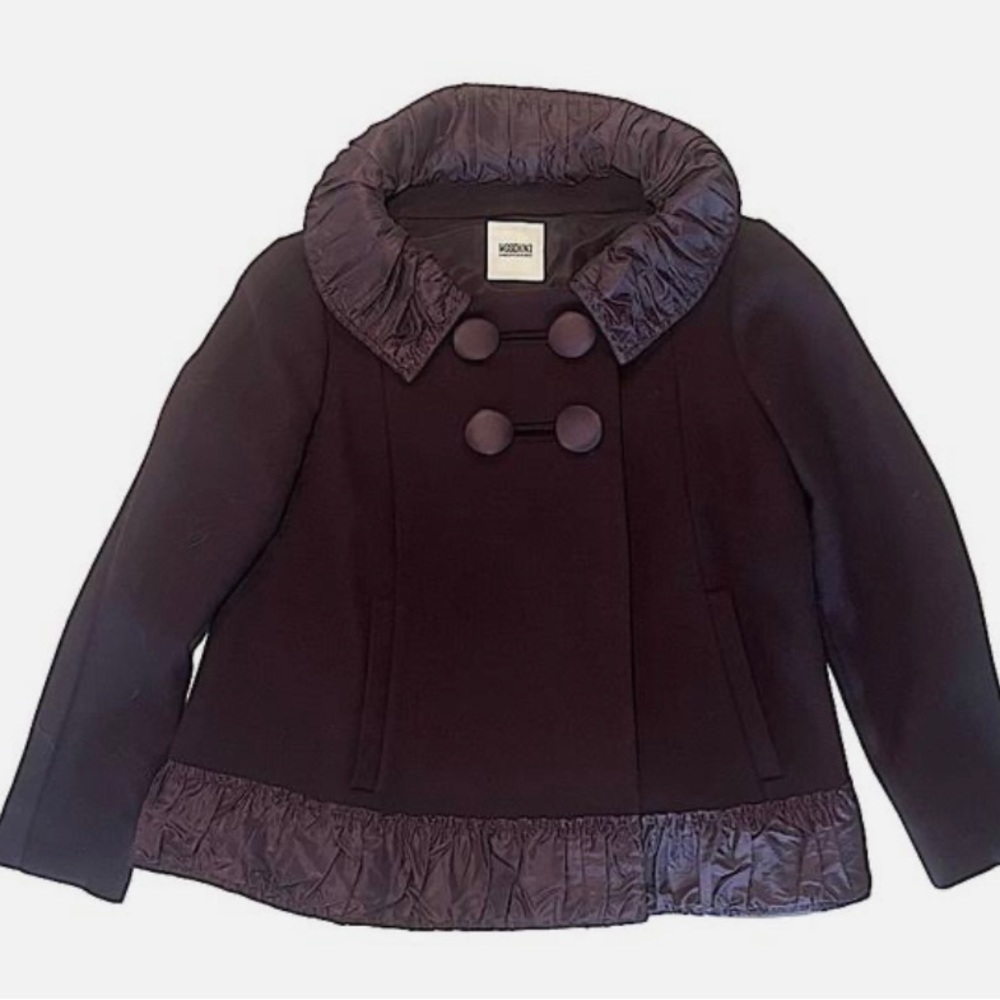 Moschino Cheap and Chic Ruffled Trimmed Purple Jacket 12